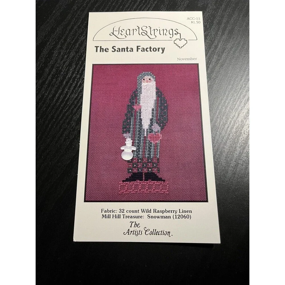 HeartStrings The Santa Factory Vintage Cross Stitch Patterns - Set of 4